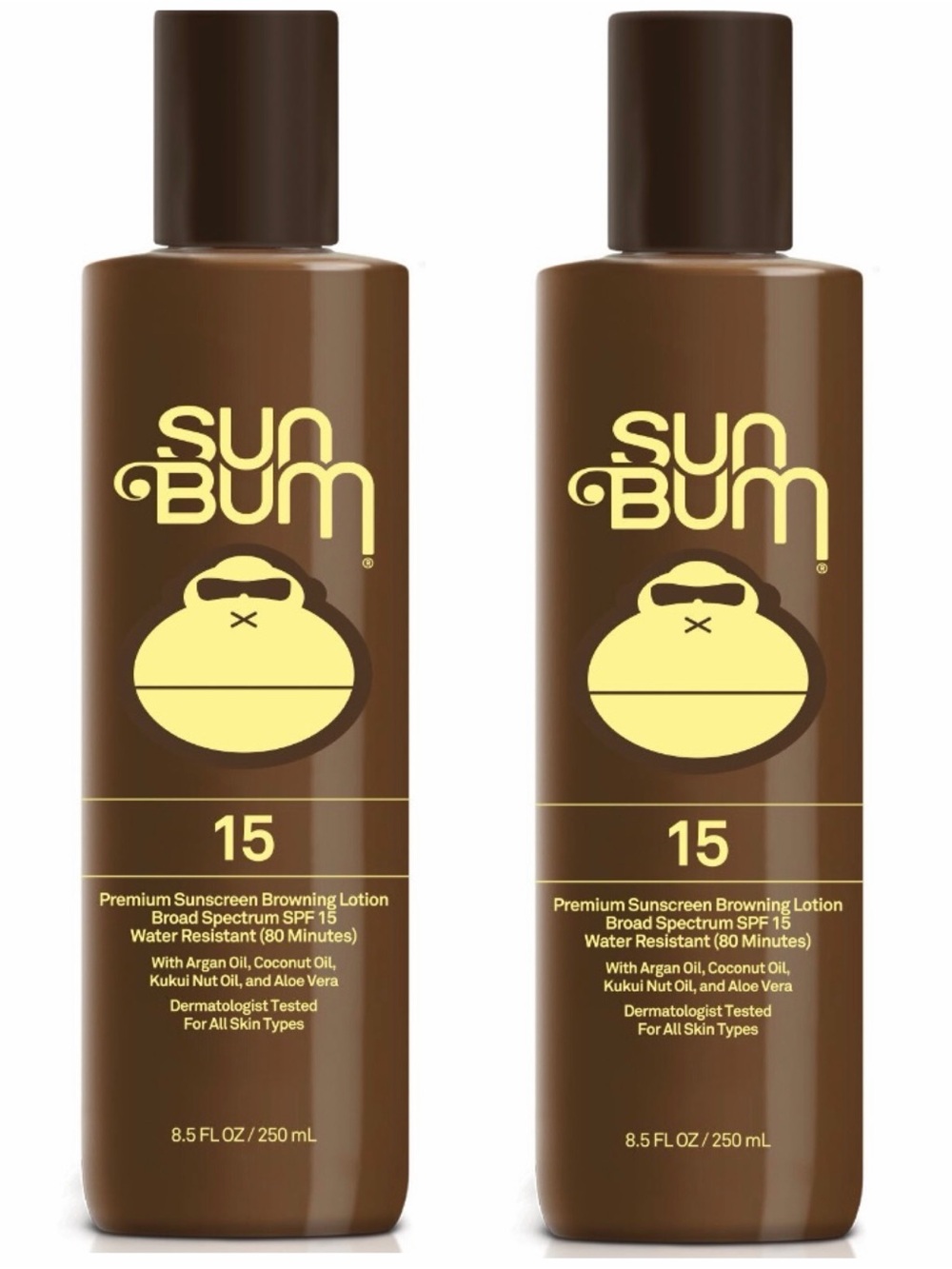 (Set of 2) SUN BUM Premium Sunscreen Browning Lotion SPF 15 8.5oz ~ New & Sealed